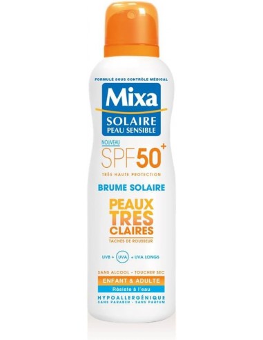 3600551044996 - Mixa Brume Solaire Peaux Très Claires SPF50+ 200 ml - 