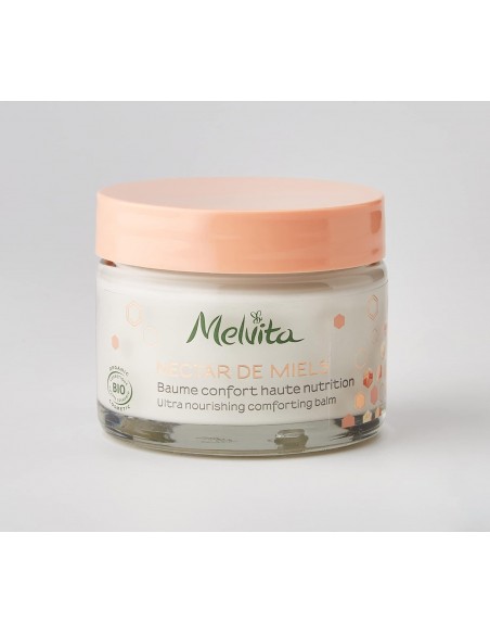 3284410039424 - Melvita - Baume nourrissant Nectar de Miels - Répare intensément - 99% naturel - Certifié Bio - Pot 50 m