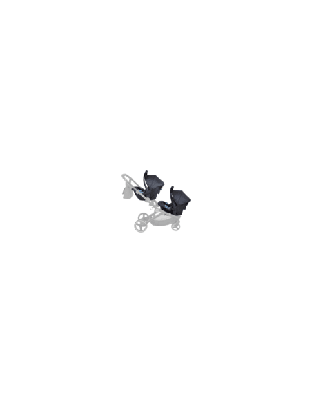 4260332054898 - Pack babyGO - Poussette double inline Twinner grey + Siège auto BabyGO Twinner adaptable - 