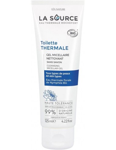 3517360019667 - LA SOURCE Toilette thermale gel micellaire nettoyant bio sans savon tous types de peaux 125ml - 