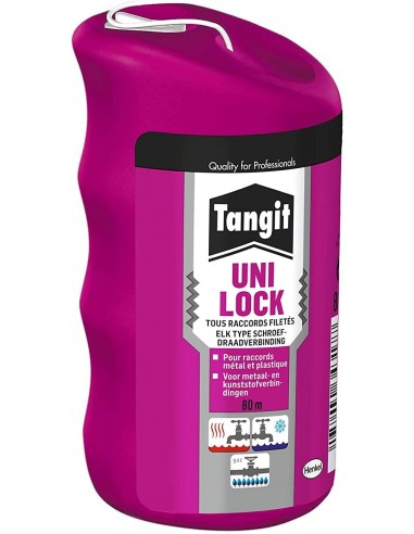 3178040343177 - Tangit Uni-Lock | Fil de nylon (bobine de 80 m) pour étanchéité des raccords filetés sur tuyaux en métal