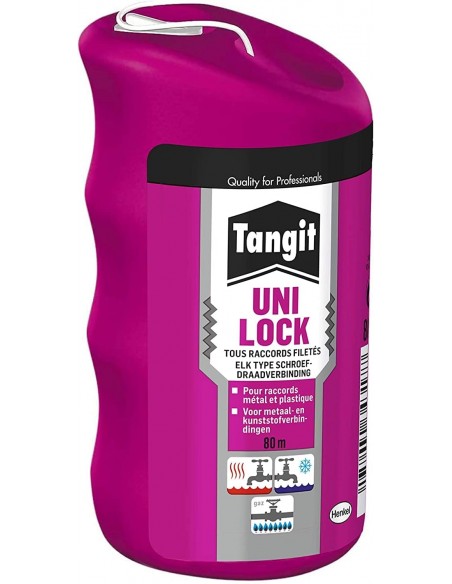 3178040343177 - Tangit Uni-Lock | Fil de nylon (bobine de 80 m) pour étanchéité des raccords filetés sur tuyaux en métal