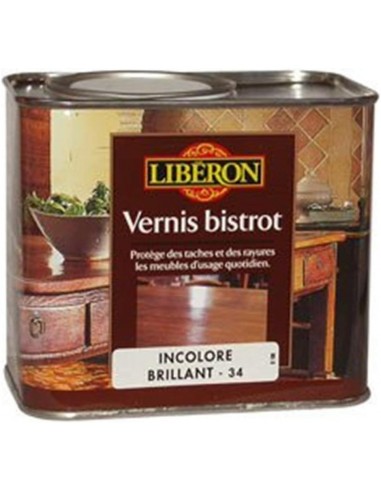 3282392314102 - LIBERON Vernis bistrot® pour meubles et objets, Chêne foncé, 0,5L - 