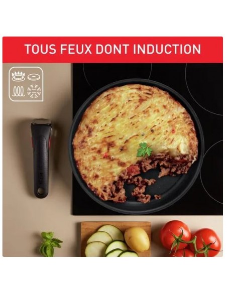 3168430345324 - TEFAL INGENIO Batterie de cuisine 7 pièces, Poêles, Casseroles, Induction, Antiadhésif, Fabriqué en Fran