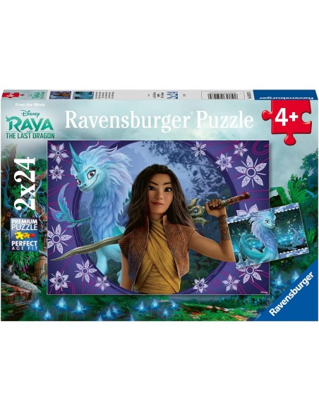 4005556050970 - Ravensburger - Puzzle Enfant - Puzzles 2x24 p - Sisu, le dernier dragon - Disney Raya et le dernier drag