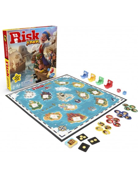 5010993637737 - Hasbro Risk Junior - Strategy Board Game - Board Game - French Version 2 to 4 Players - 