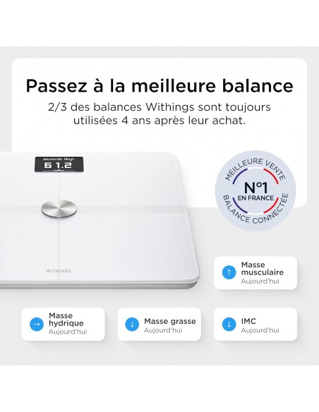 3700546702389 - Withings Body + - Balance connectée WIFI Avec Analyse de la Composition Corporelle - 