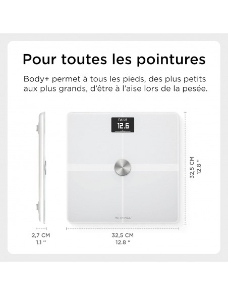 3700546702389 - Withings Body + - Balance connectée WIFI Avec Analyse de la Composition Corporelle - 