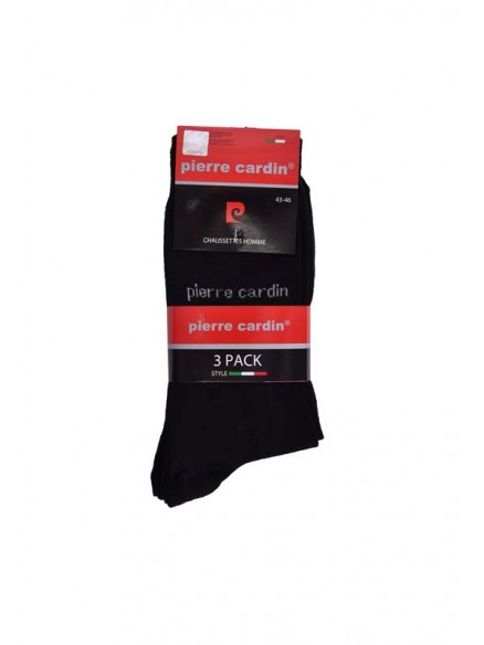 PC-C-NOIR - Lot de 3 paires de chaussettes pour hommes Pierre Cardin - Noir - 