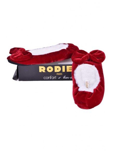 nessia-rouge - Rodier - Chaussons ballerines rouge - 