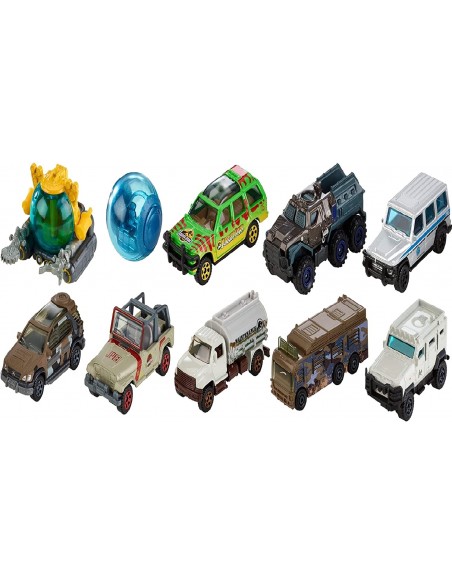887961435382 - Matchbox Jurassic World petite voiture ou camion miniature échelle 1/64, jouet pour enfant, modèle aléato