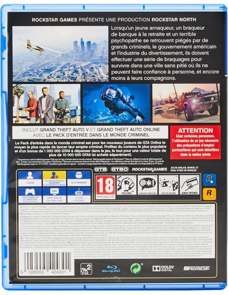 5026555424301 - GTA V - Edition Premium  - PlayStation 4 - 