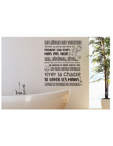 610877210695 - Décoration sticker - Règles aux toilettes - 