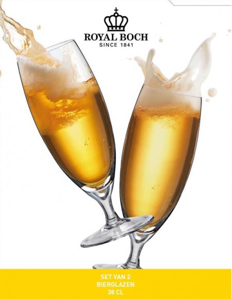 8717823820136 - Royal Boch - Ensemble de 2 verres à bière 0,38L - 