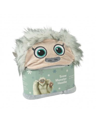 8718973054297 - Couvertures/plaids polaires pour enfants Snow Monster gris avec capuche - 