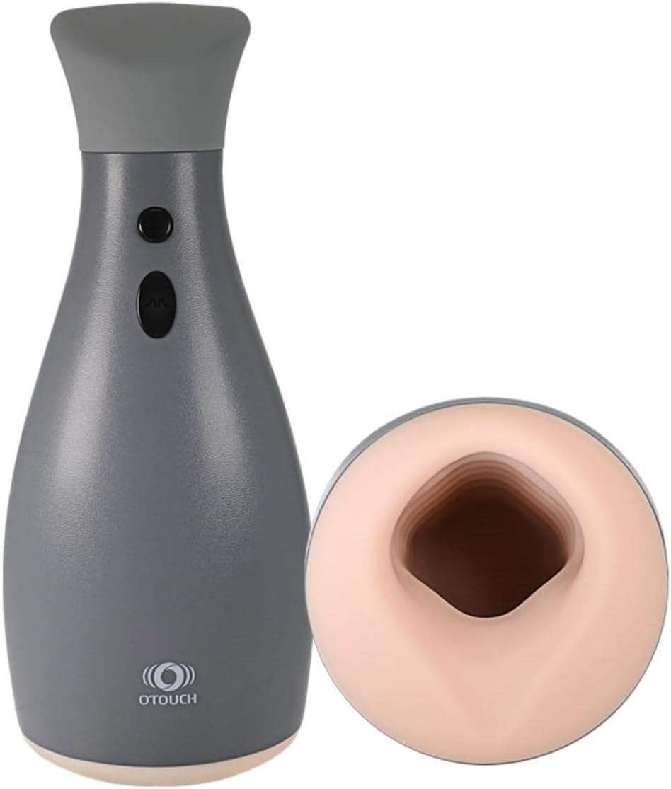 OTOUCH Ninja2 Masturbator - Automatic Masturbator for Men with 7 Vibration Modes - Male Masturbators - Splash Resistant and Silent Adult Sex Toy - Grey