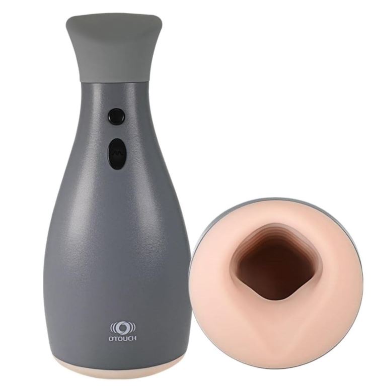OTOUCH Ninja2 Masturbator - Automatic Masturbator for Men with 7 Vibration Modes - Male Masturbators - Splash Resistant and Silent Adult Sex Toy - Grey