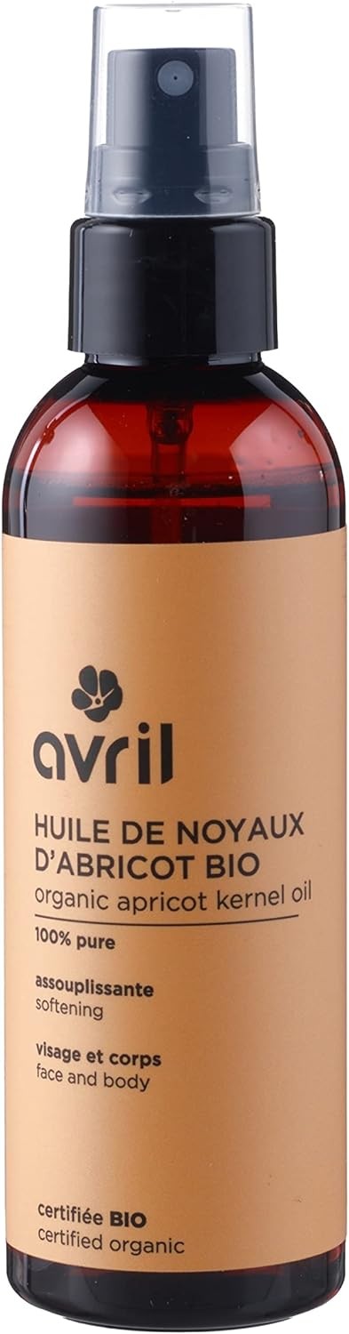 Avril - Huile de Noyaux d'Abricot Bio - 100% Pure, Pressée à Froid - Visage et Corps