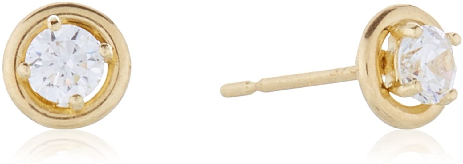 OR ECLAT Boucles d'Oreilles Or Jaune 375° et Oxydes de Zirconium Femme