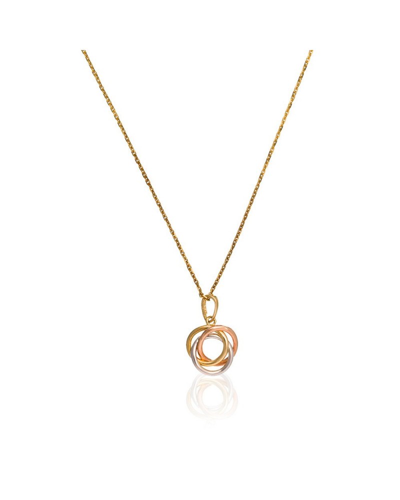 PENDENTIF CROISADE OR TRICOLORE