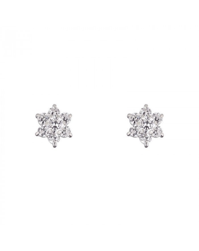 Boucle D'Oreilles Or Eclat le Messager Blanc Or Blanc 375/1000