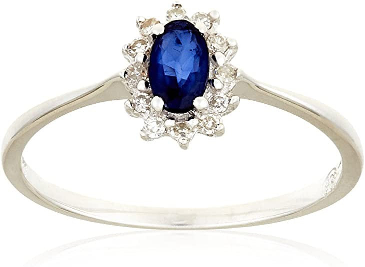 BAGUE FEMME "BLEU EGYPTIEN" - Or 375/1000 - Saphir - Diamants