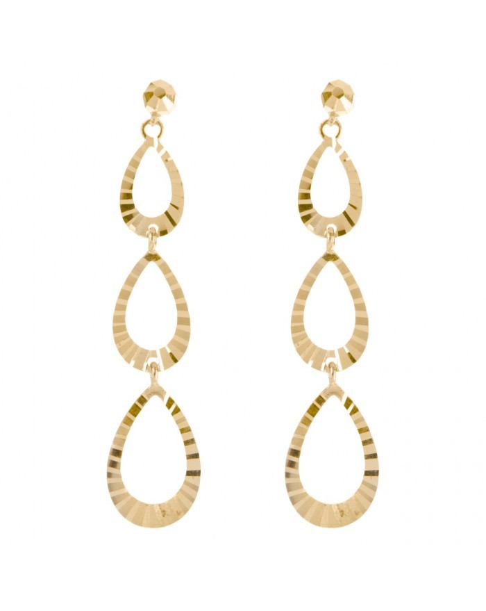 Zoomer Boucle D'Oreilles Instant D'or Gouttes En Folie Or Jaune 375/1000