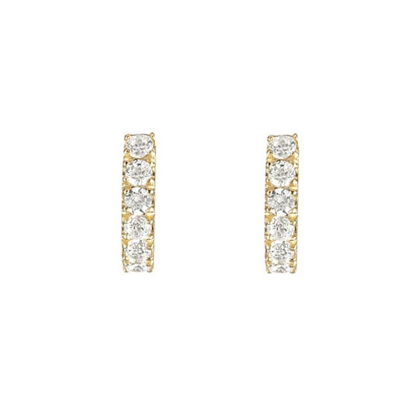 BOUCLE D'OREILLES QUALITY OR JAUNE 375/1000