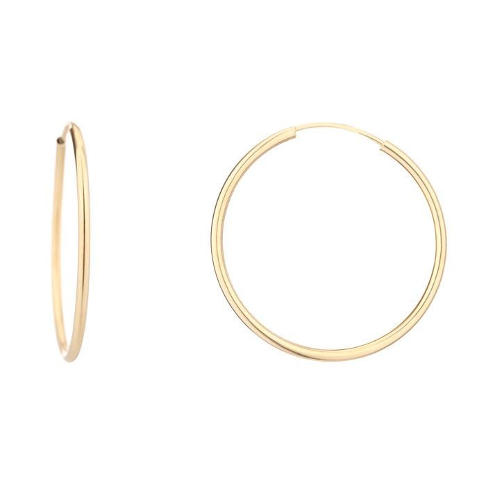 BOUCLES D'OREILLES CRÉOLES DISTINCTION 30MM OR JAUNE