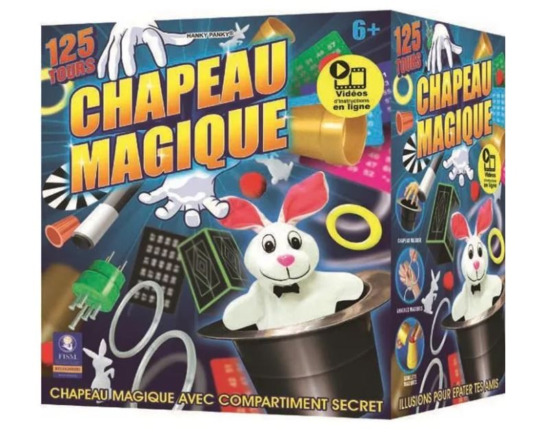 Chapeau Magique 125 tours de magie + vidéo en ligne