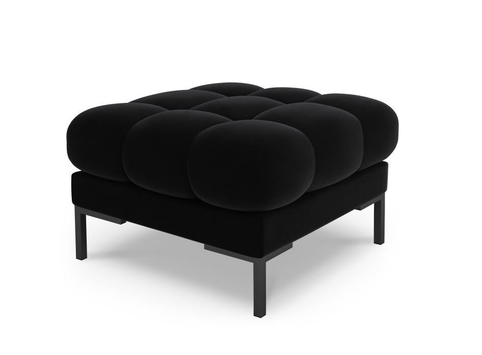 Cosmopolitan Design - Pouf Bali velours noir
