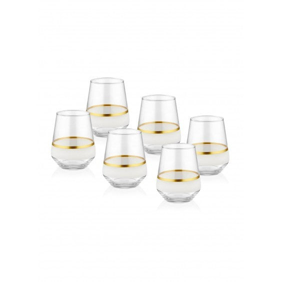 ENSEMBLE DE VERRES - INGVARR - BLANC, OR