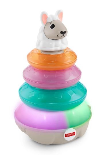 Fisher-Price Linkimals Lucas le Lama, pyramide interactive, version anglaise, 6 mois et plus