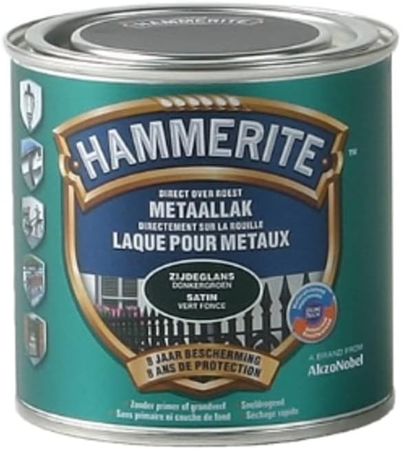 Hammerite - Laque Métaux Satiné Vert Foncé 250ml