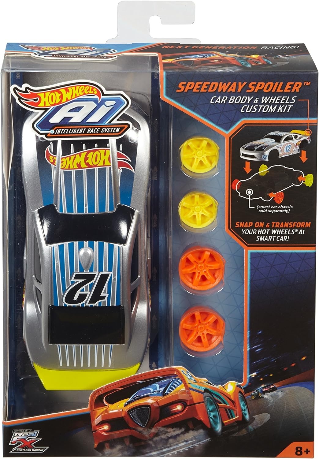 Hot Wheels Ai Speedway Spoiler Car Body & Wheels Custom Kit