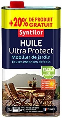 Huile Ultra Protect mobilier de jardin 1L+20% SYNTILOR - Teinte: Naturel