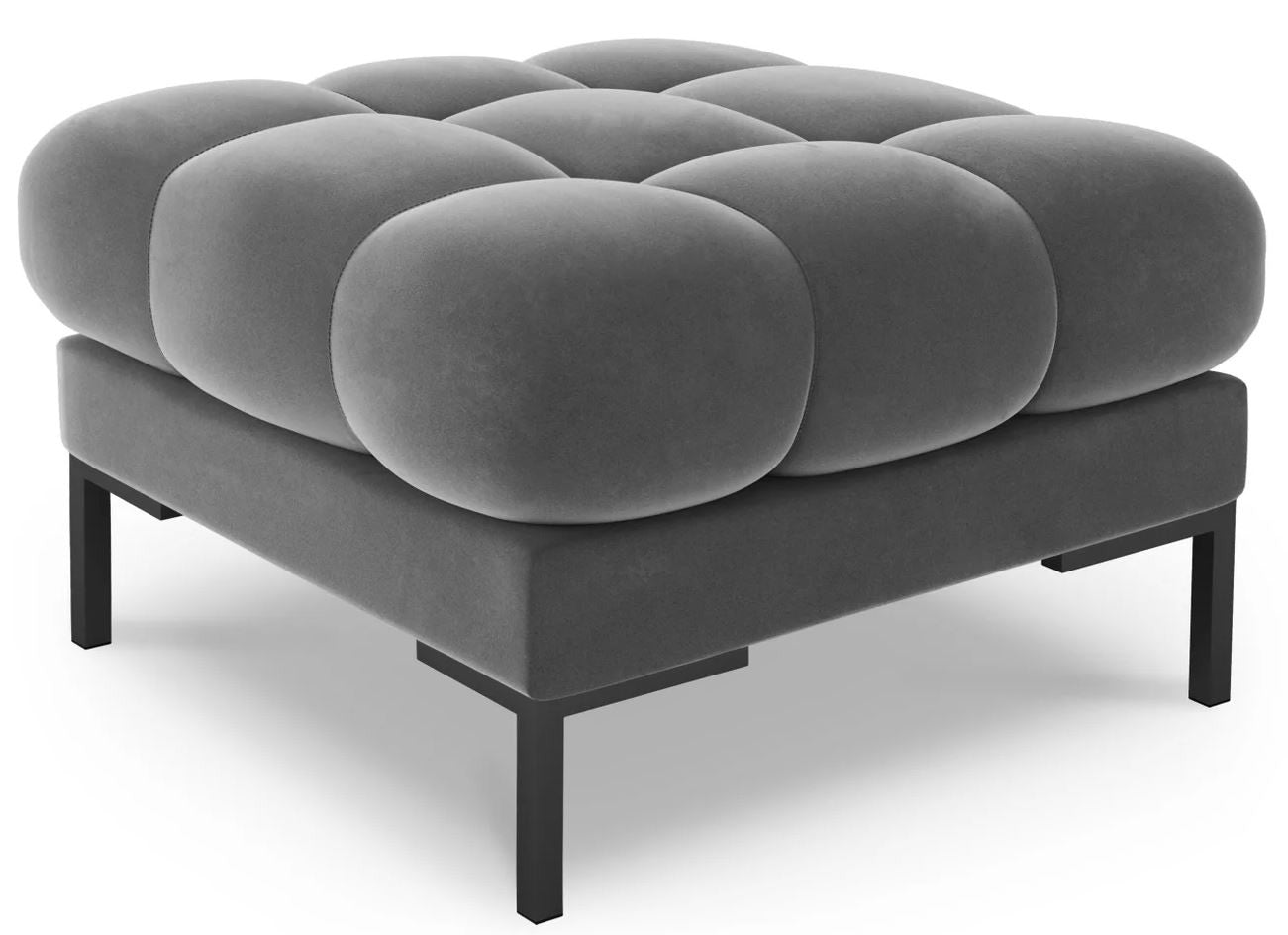 MICADONI - MAMAIA Pouf velours gris