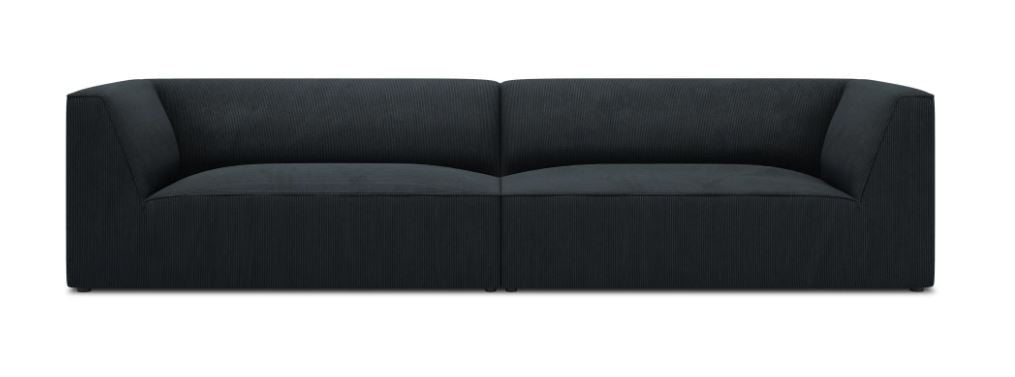 MICADONI - RUBY canapé 4 places tissus noir