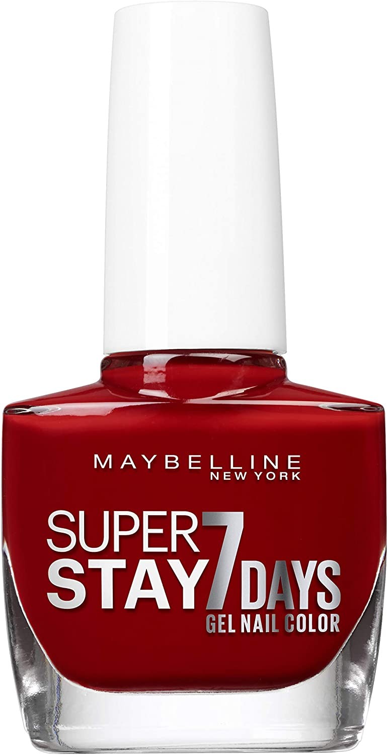 Maybelline New York – Vernis à Ongles Professionnel – Technologie Gel – Super Stay 7 Days – Teinte : Rouge Profond (06)
