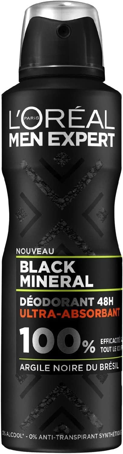 L'Oréal Paris - Men Expert - Déodorant Homme Action 48h - Black Mineral