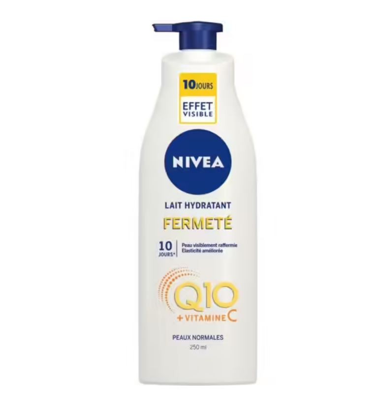 Lait hydratant fermeté Q10 NIVEA flacon de 250 ml