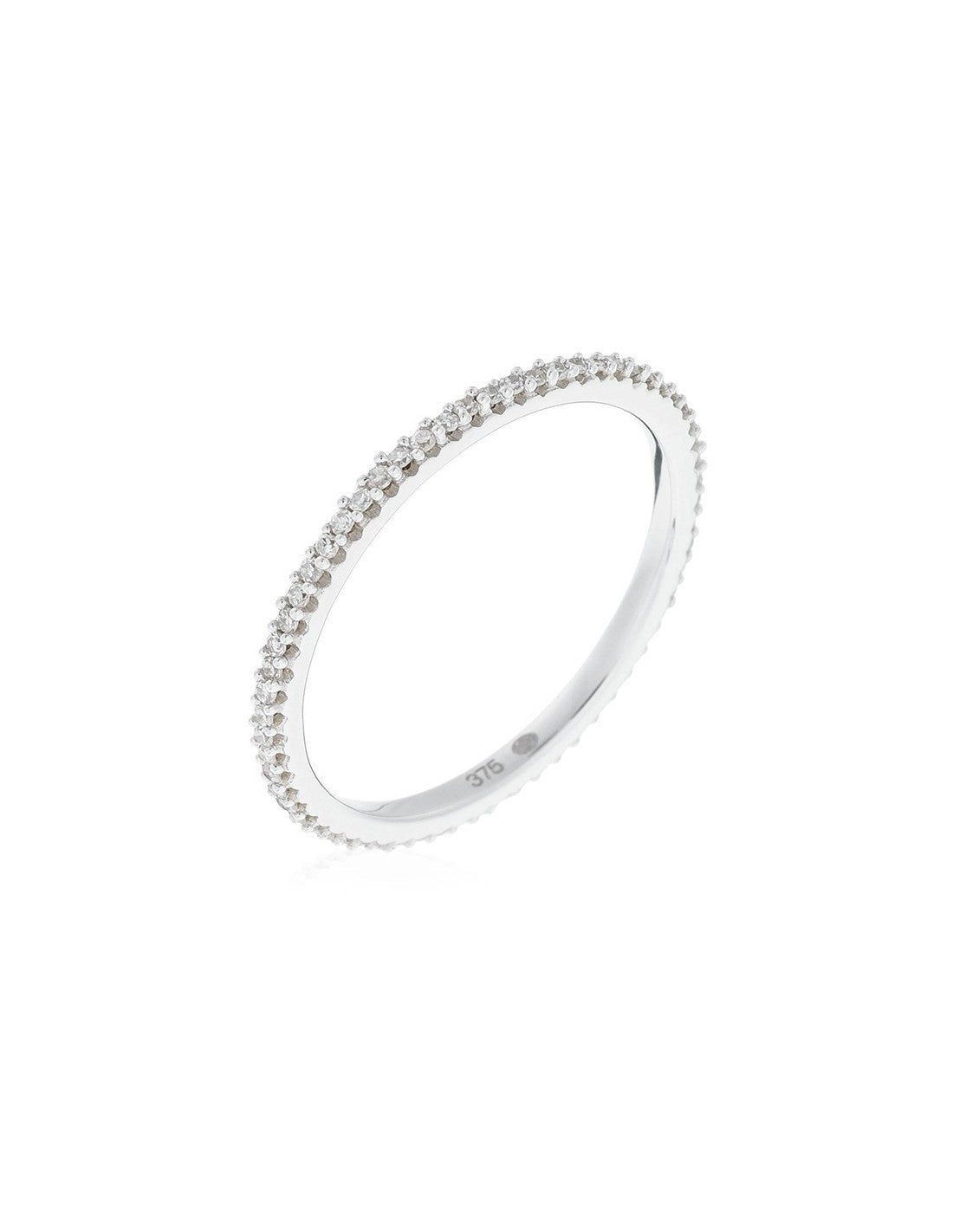 LE DIAMANTAIRE Alliance Or Blanc 375° Diamants - 52mm
