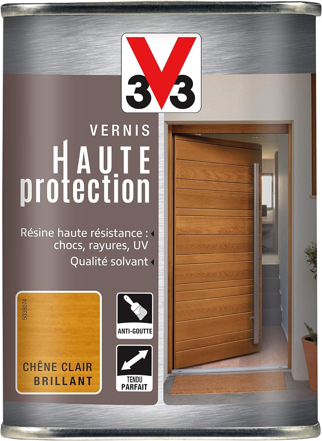 V33 Vernis extérieur Haute protection Chêne clair brillant 0,25 L