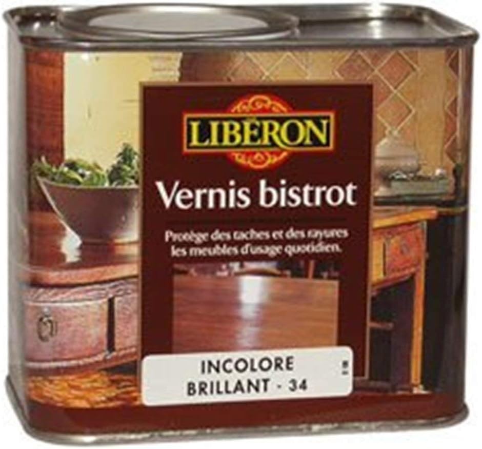 LIBERON Vernis bistrot® pour meubles et objets, Chêne foncé, 0,5L