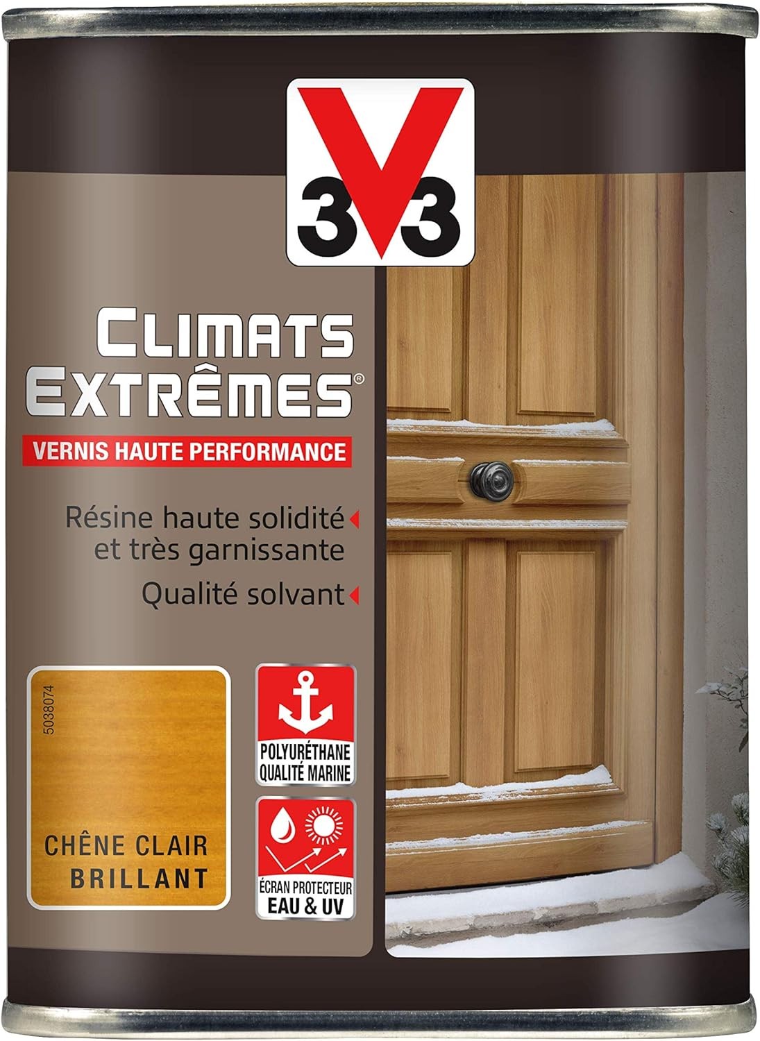 V33 Vernis extérieur Climats Extrêmes® Chêne clair brillant 0.25L
