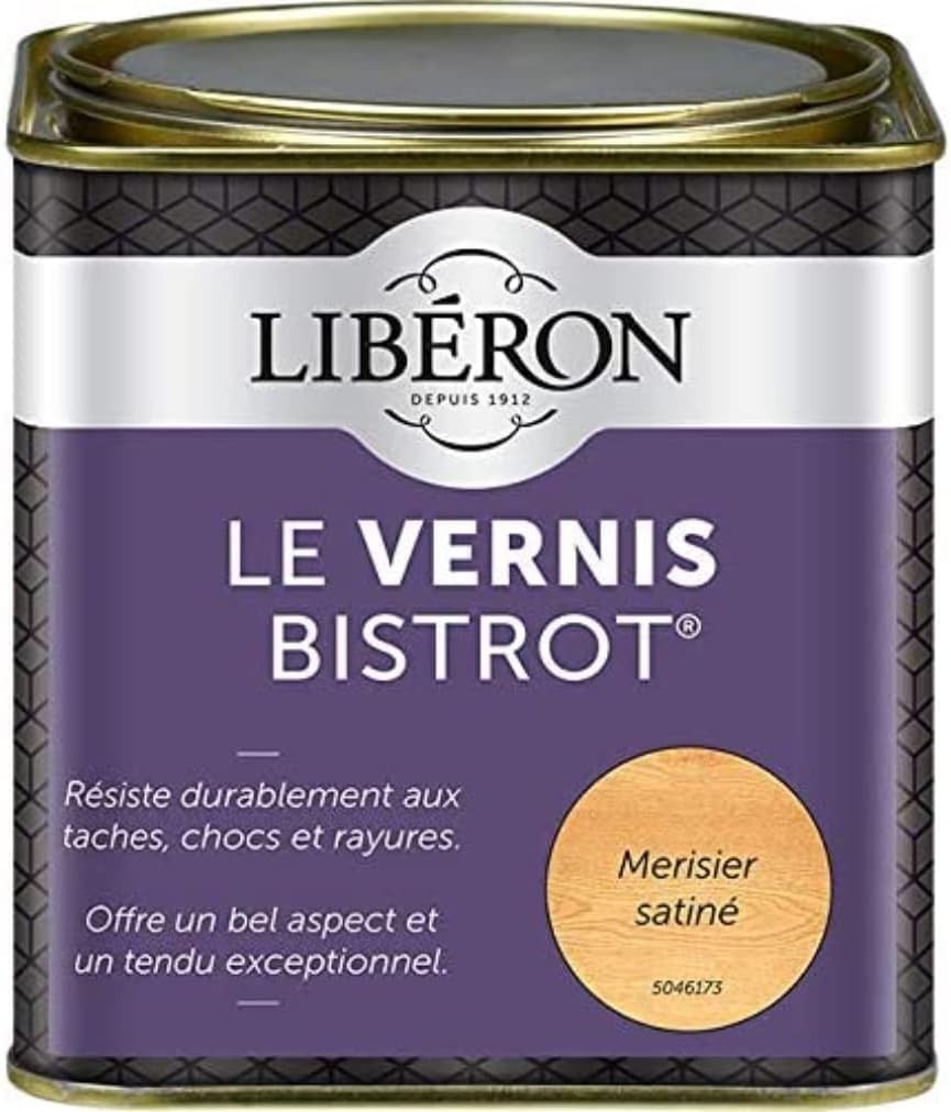 LIBERON Vernis bistrot® pour meubles et objets, Merisier, 0, 5L