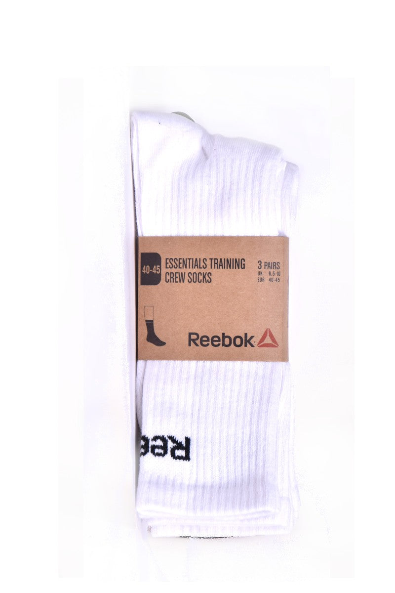 Lot de 3 paires de chaussettes d'entrainement Reebok blanches
