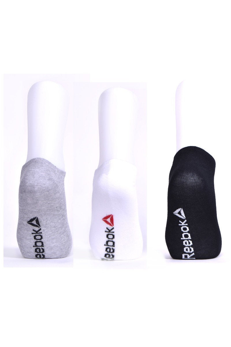 Lot de 3 paires de chaussettes basses Reebok - Coloris Noir, gris et blanc