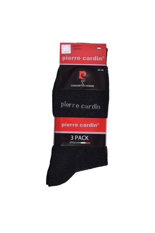 Lot de 3 paires de chaussettes pour hommes Pierre Cardin - Gris Anthracytes
