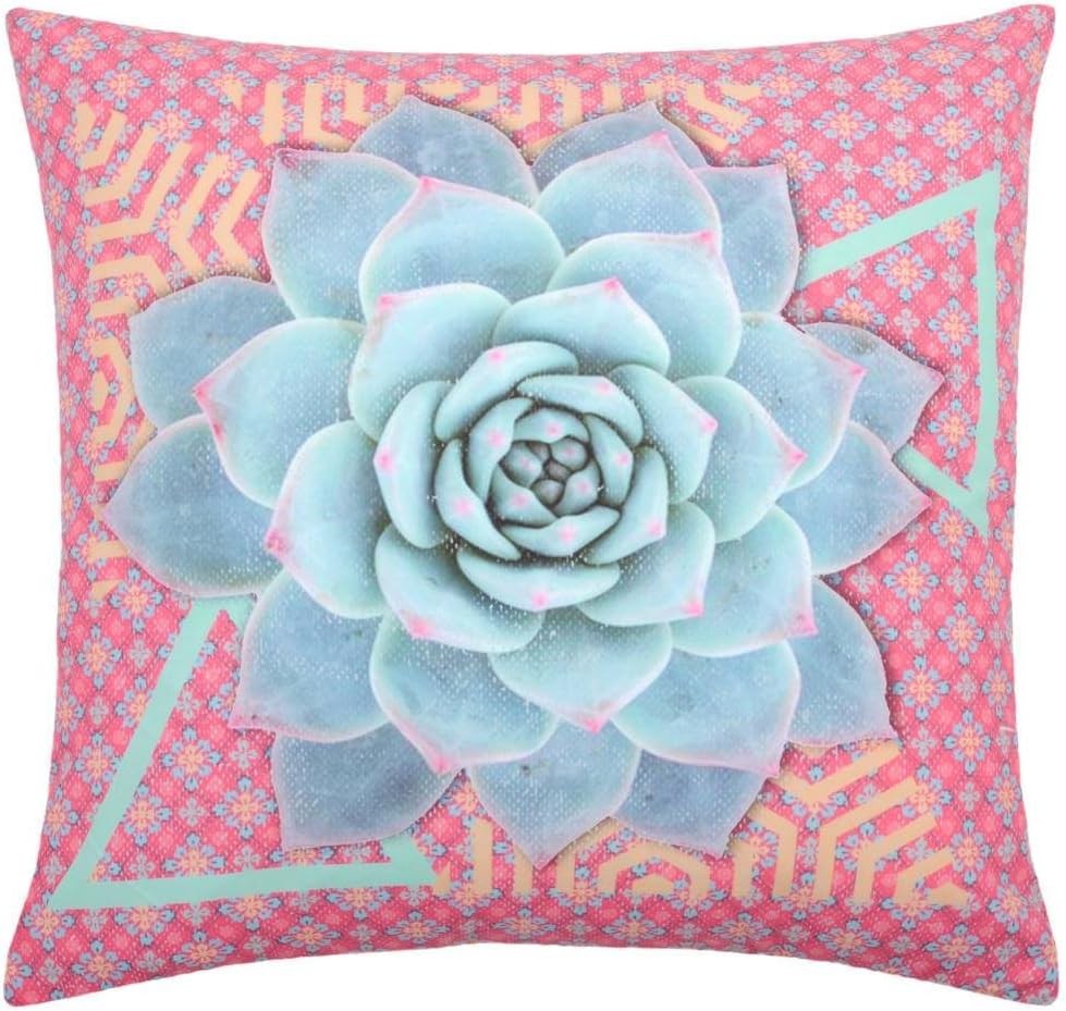 Lovely Casa Valencia Coussin 40X40 CM, Polyester, Rose